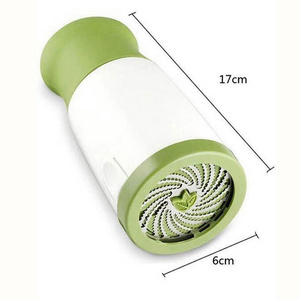 Hot Sale Kitchen Gadgets Vegetable, Cutter Coriander Chopper Grinder Plastic Handle Stainless Steel Blade Herb Grinder