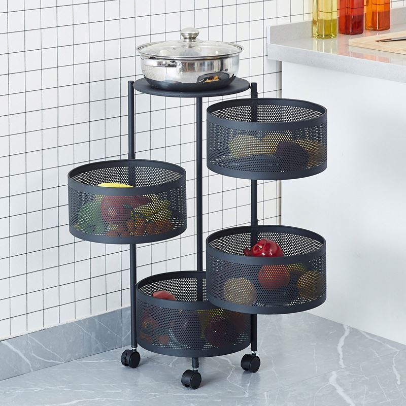 Creative Arrangement Multipurpose 4-Tier Metal Steel Wire Standing Shelving, Kitchen Organizer Storage Holders Racks