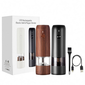 New Arrivals Led Light Usb Rechargeable Pepper Red  Mill, Electric Salt And Pepper Grinders Sets