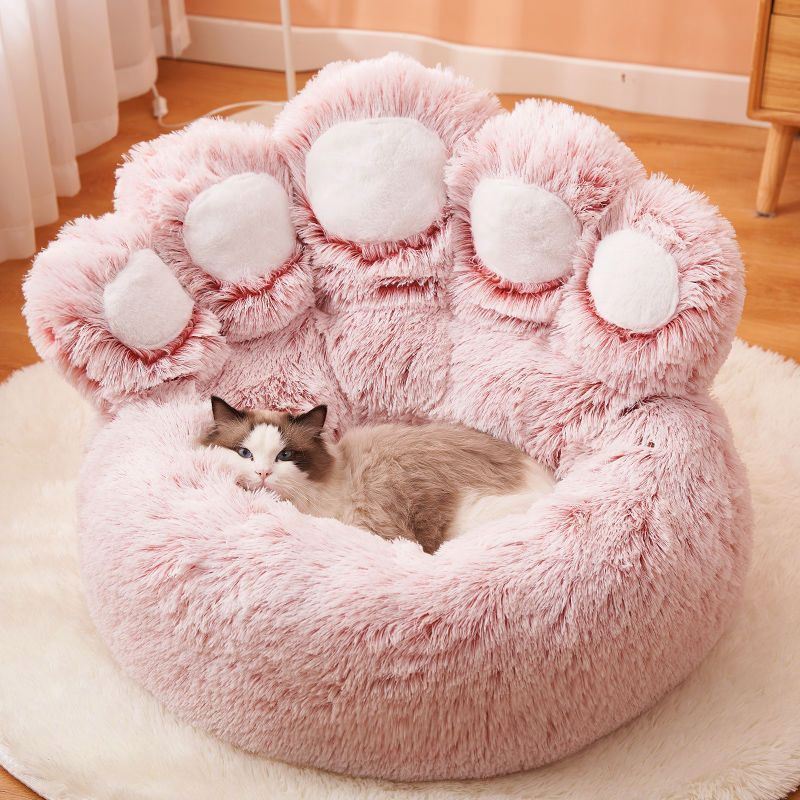 New Arrive Plush Little Cartoon Bear Paw, Cat Soft Luxury Small And Large Bed Creative Paw Shaped Pet Dog Beds