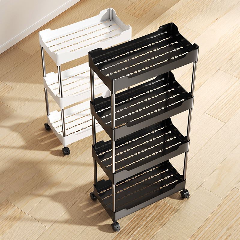 5 Tier Storage Rolling Cart Racks Mobile Shelving Unit Organizer For Bedrooms And Kitchen