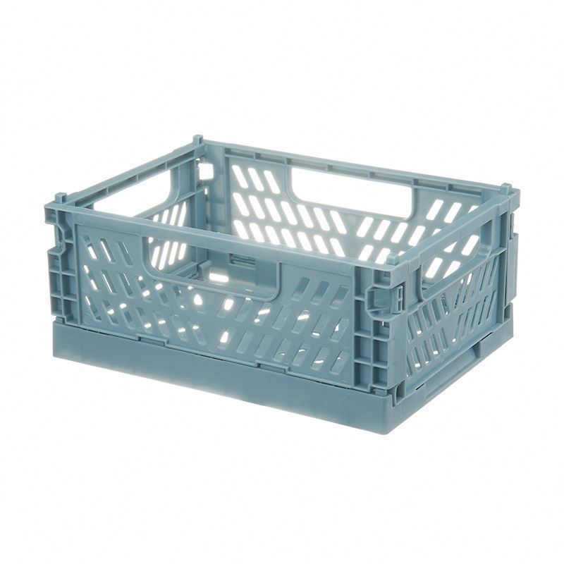 Best Price Mini Collapsible Storage Baskets, Stackable Storage Bin Crates Container Folding Plastic Storage Box