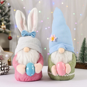 Factory Direct Easter Holiday Small Bunny, Ear Rabbit Gnomos  Easter Spring Crafts Gifts Gnomes Decor Fabric Easter Decoration