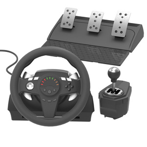 270 Degree Rotating Racing Wheel with Vibration Motor Shifter & 2 Pedals Compatible for PC PS3 PS4 PS5 Xbox Nintendo Switch