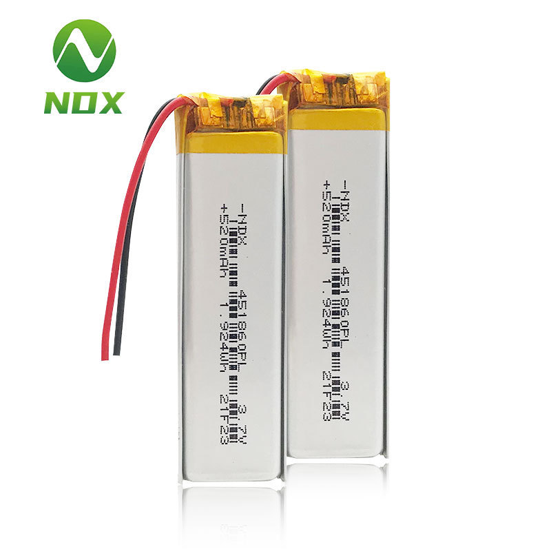 hot selling 451860 3.7V 520mAh Rechargeable microscope real capacity Small Lithium Polymer Battery BMS Lipo Battery