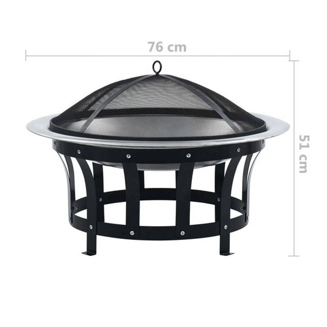 30inch traditional fire bowl garden stainless steel fire pit outdoor