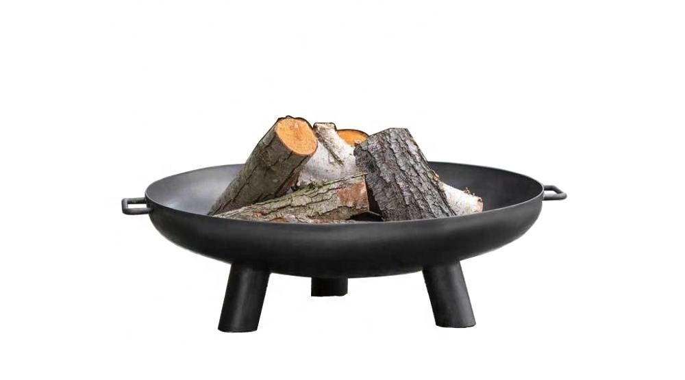 Multiple Sizes Outdoor Fire Pit Black Fire Bowl With Feet