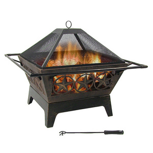 Large Bonfire Wood Burning  Heater Outdoor Fire Pit & Charcoal  Firepit for Outside