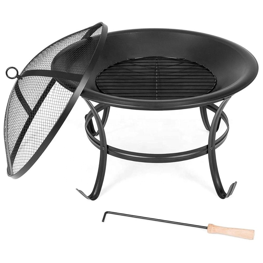 Outdoor Patio Garden Camping Fire Pit with Mesh Screen