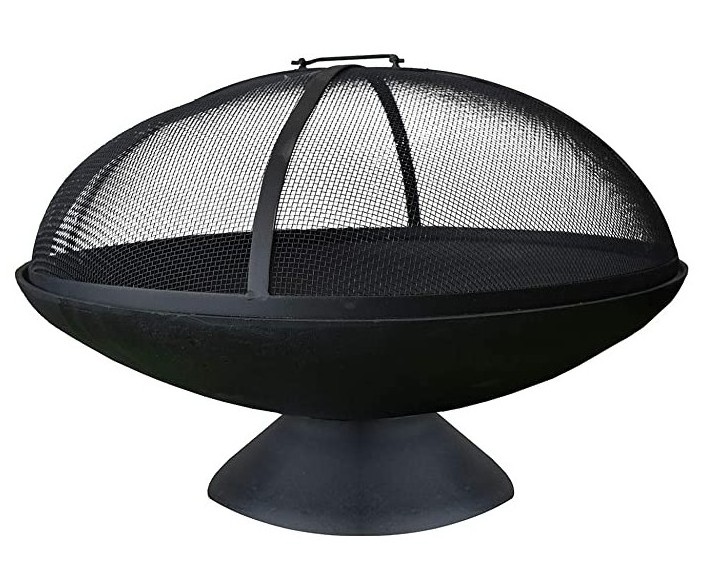 Round Shape Fire Bowl  Small Column Foot Charcoal Fire Pit