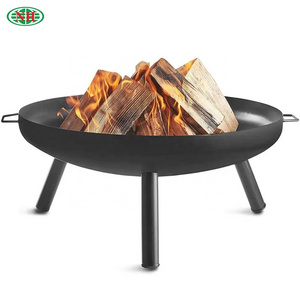 24inch Simple Black Tripod Fire Bowl Garden Fireplace