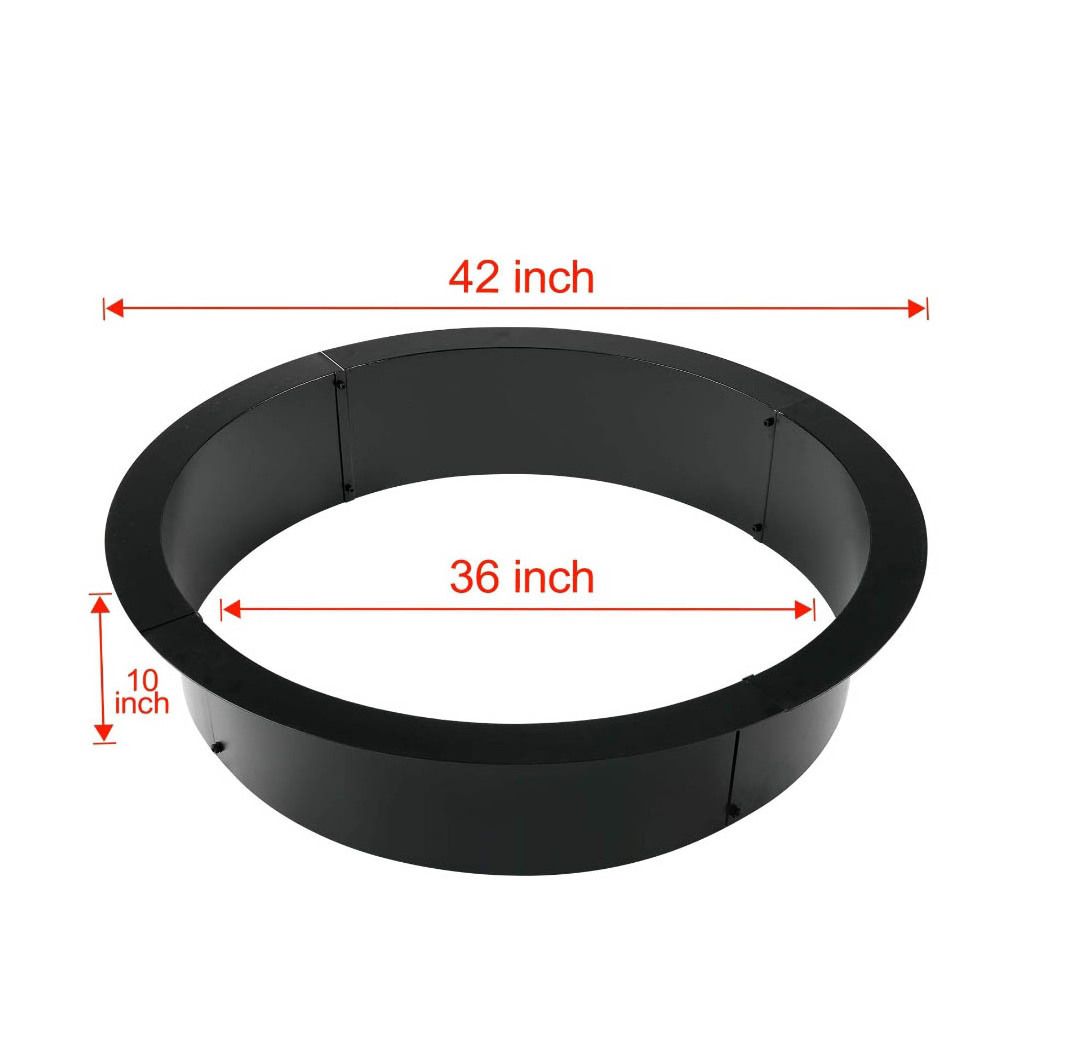 42 inches Outdoor Charcoal  Metal  Ring Steel DIY Fire Pit Ring