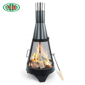 Outdoor Garden Extra Large Chimenea Black Patio Heater Fire Pit Burner