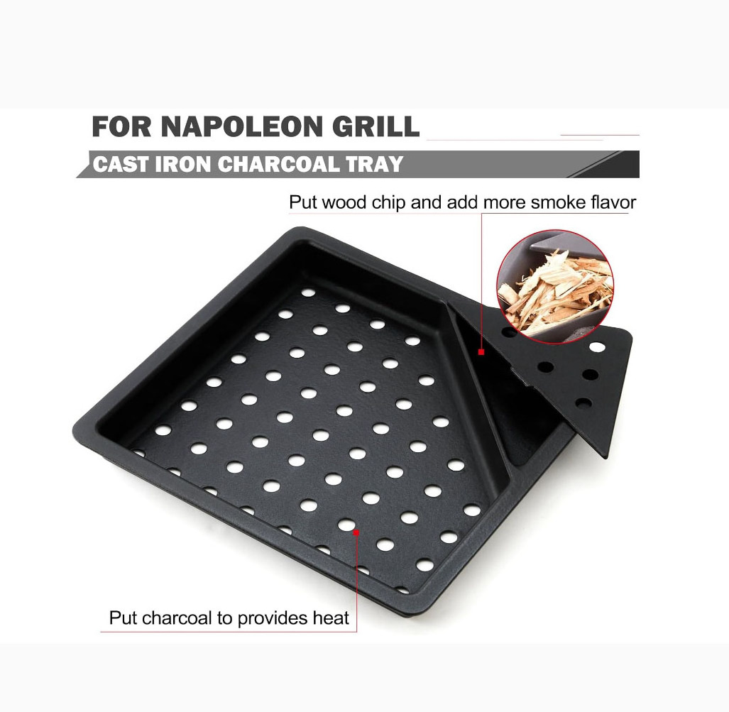 Charcoal Basket Wood Chip Pan Coal Smoke Box Charcoal Tray Grill