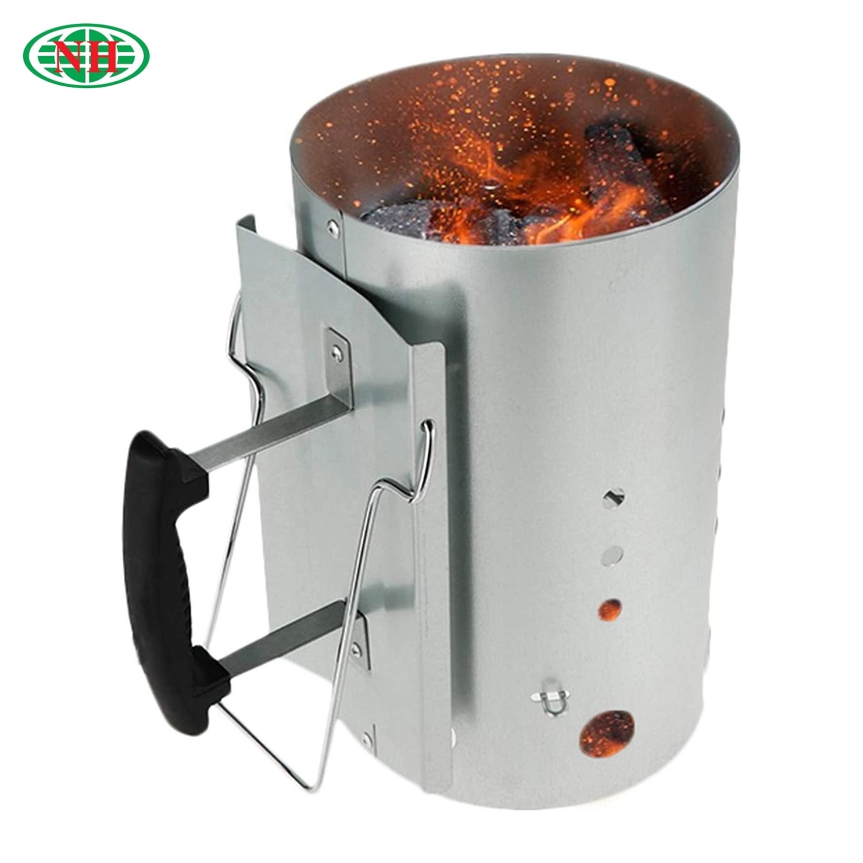 Galvanized Sheet BBQ Lighter Rapidfire Charcoal Starter Chimney