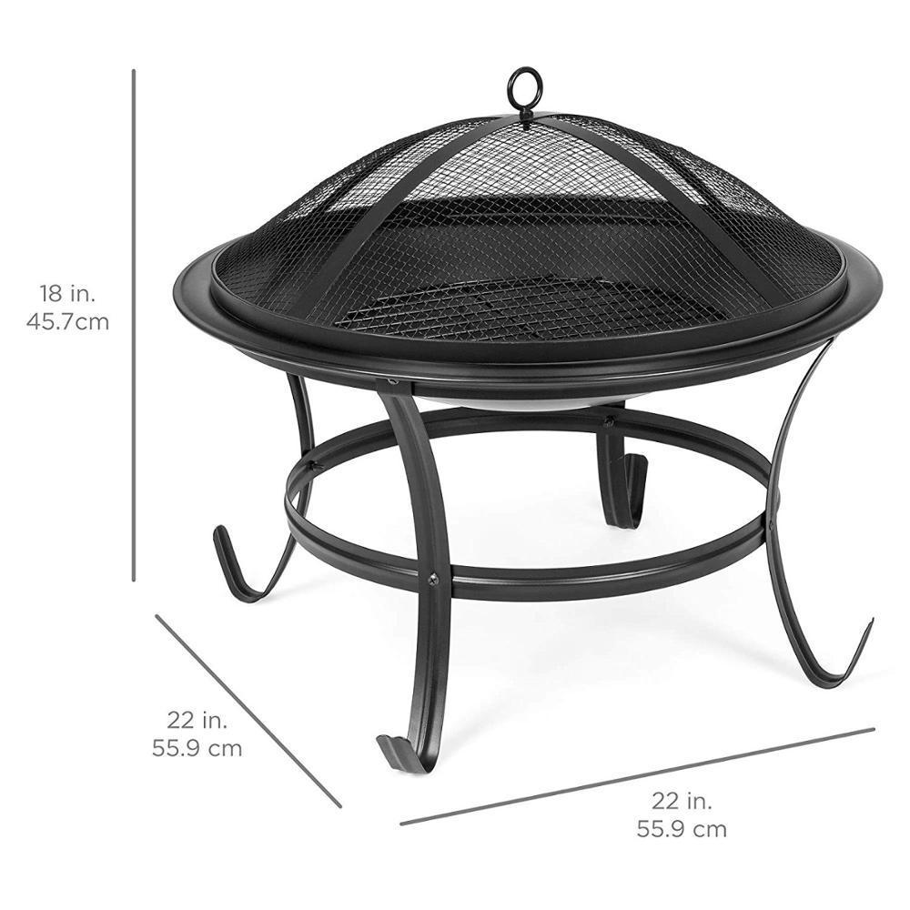 Outdoor Patio Garden Camping Fire Pit with Mesh Screen