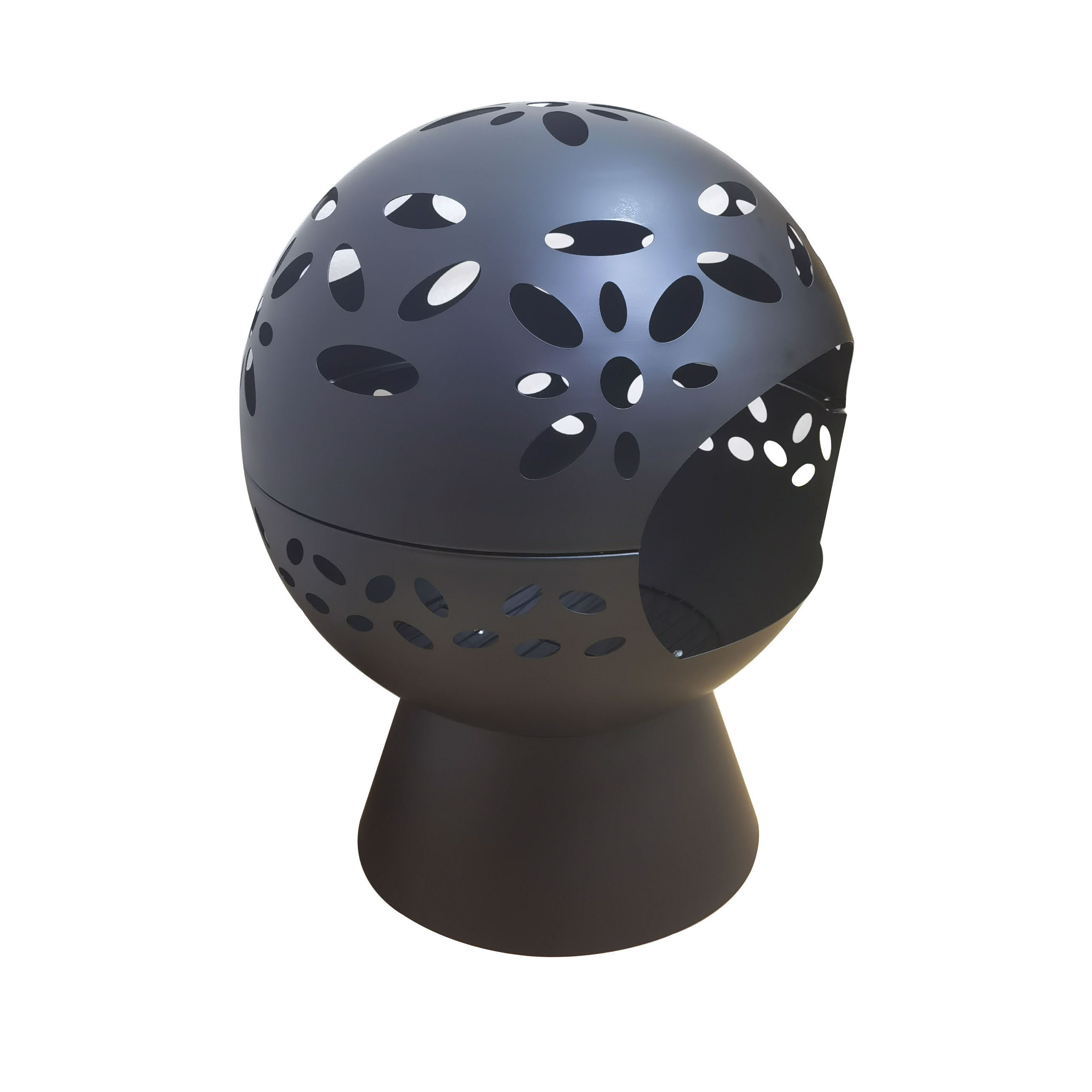 Steel Patio Wood Burning Garden Globe Sphere Fire Pit