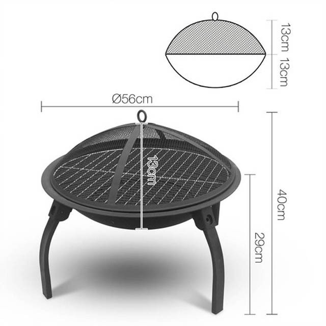 21Inch Round Outdoor Brazier Garden Supplier Fire pit  Bowl Folding Leg Fire Pit