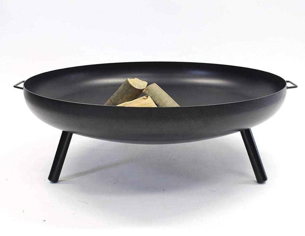 Multiple Sizes Outdoor Fire Pit Black Fire Bowl With Feet