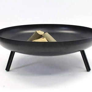 Multiple Sizes Outdoor Fire Pit Black Fire Bowl With Feet