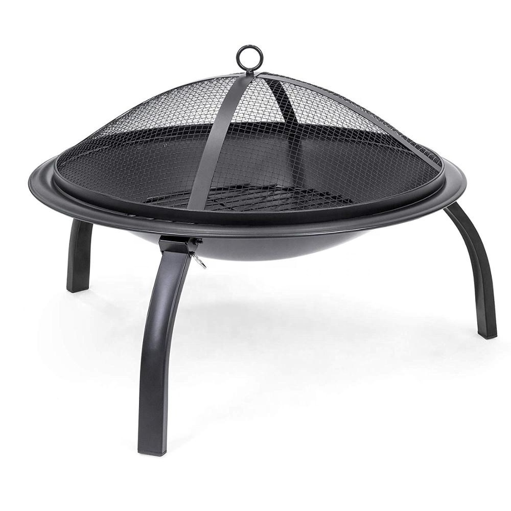 21 Inch Fire Pit Folding Brazier Black Charcoal Outdoor Fire Pit