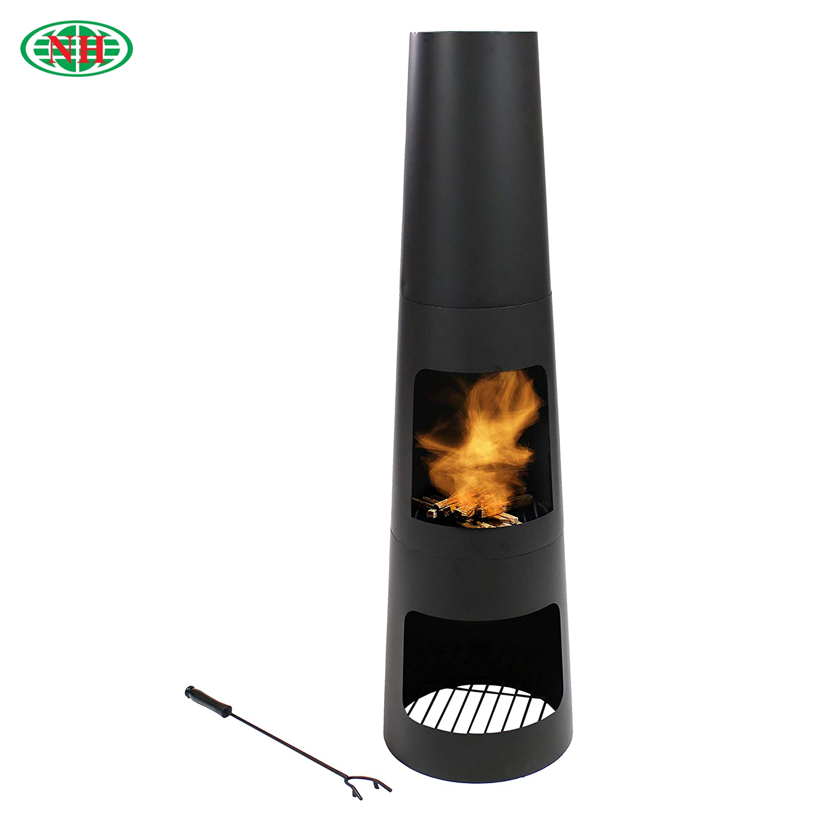 European Market Backyard Stand Long Chimnea Fire Pit