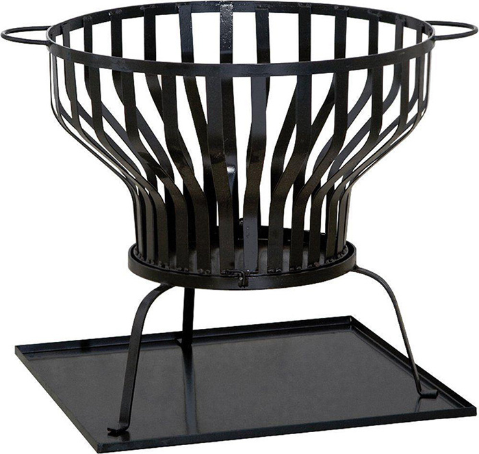 Heavy Brazier Large Forged Fire Bowl Basket Charcoal Outdoor Fire Pit