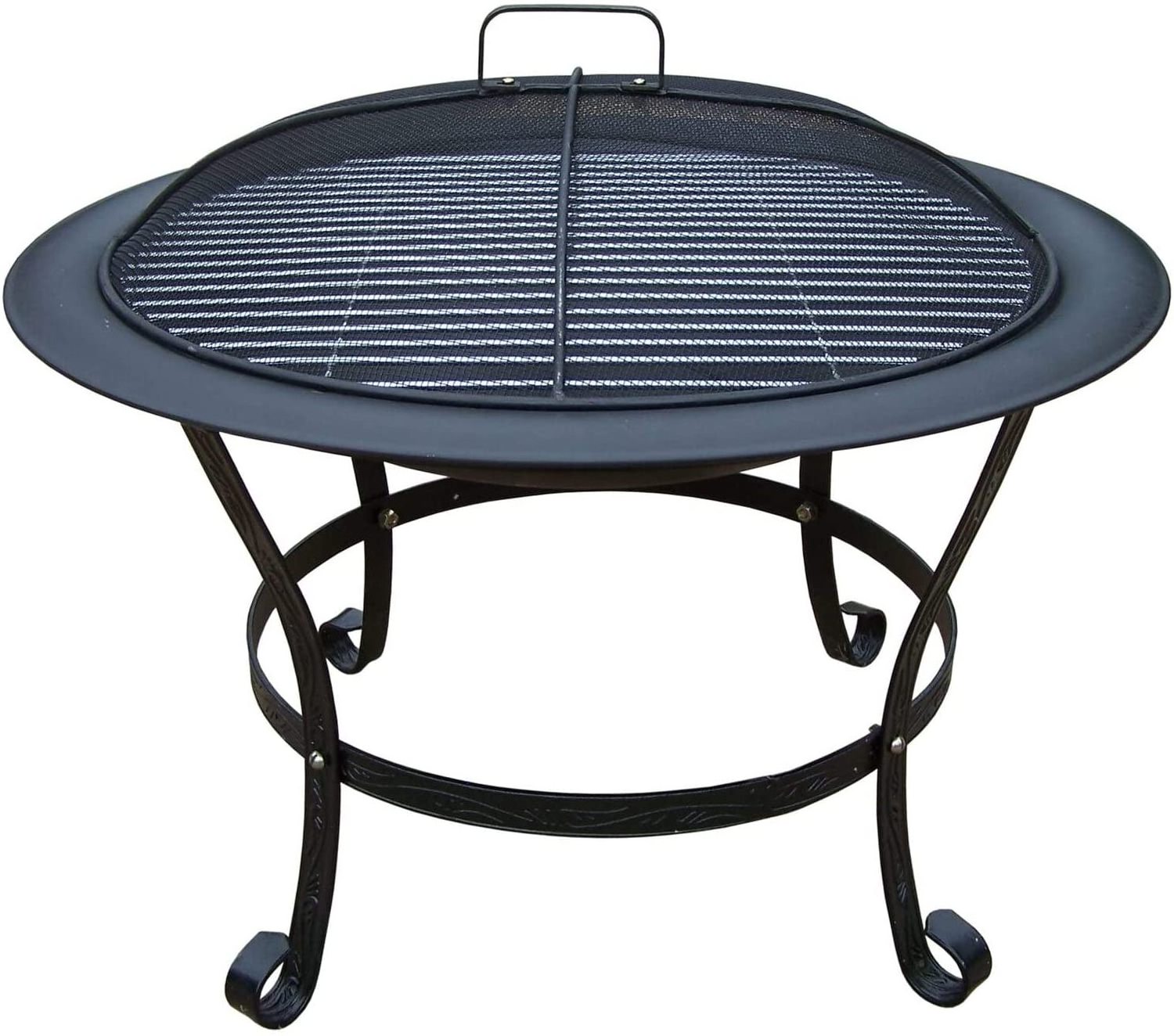 Shook Cast Iron Wood Burning Fire Pit Spark Screen