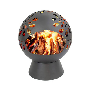 Steel Patio Wood Burning Garden Globe Sphere Fire Pit