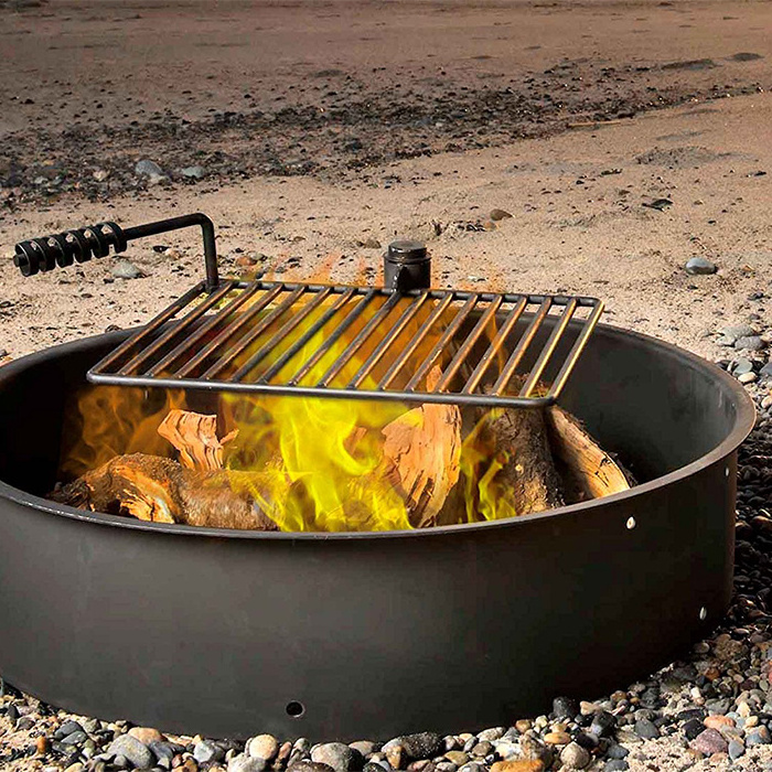 Outdoor Steel Cooking Grate Campfire Pit Fire Ring