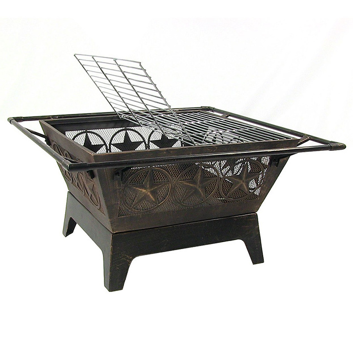 Large Bonfire Wood Burning  Heater Outdoor Fire Pit & Charcoal  Firepit for Outside