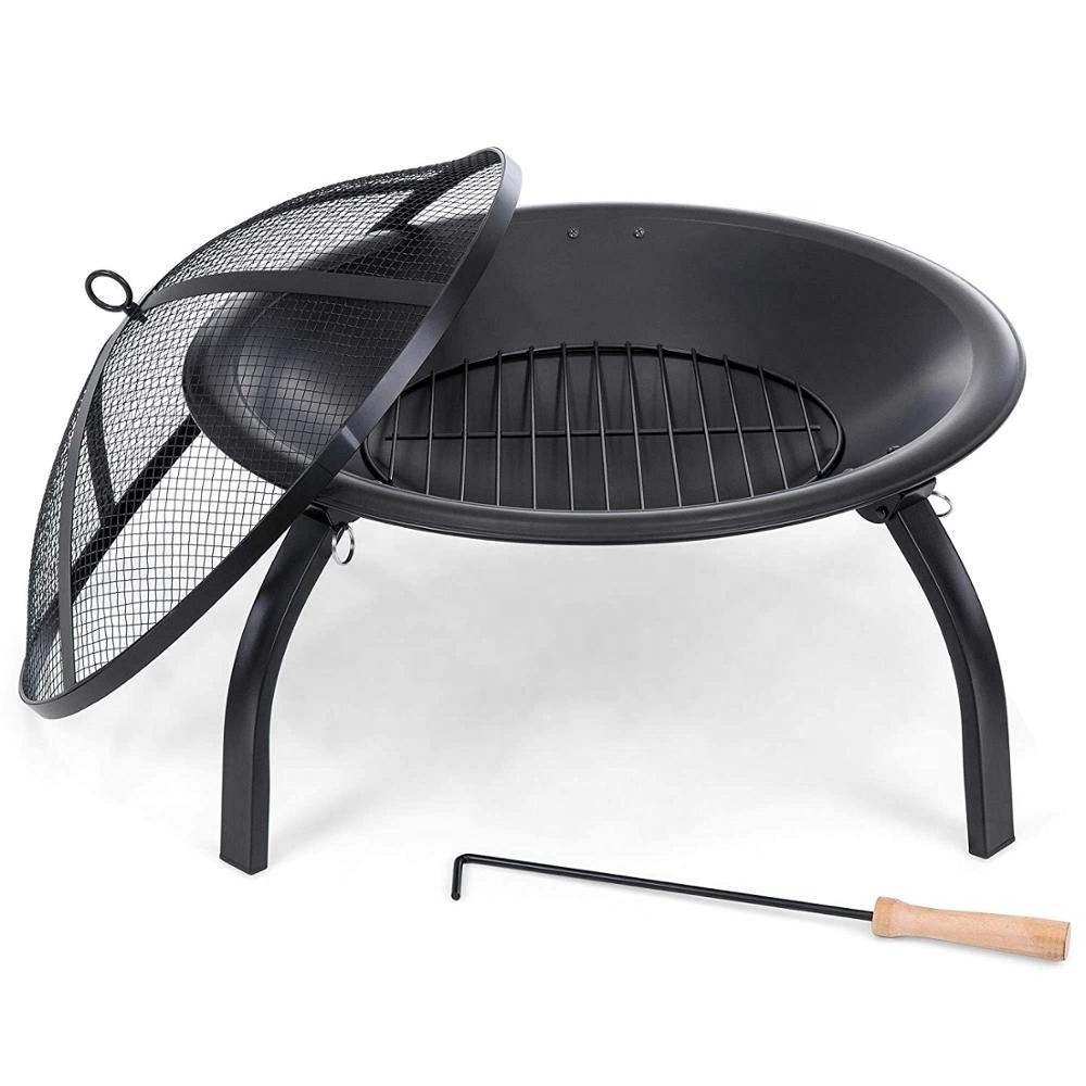 21 Inch Fire Pit Folding Brazier Black Charcoal Outdoor Fire Pit