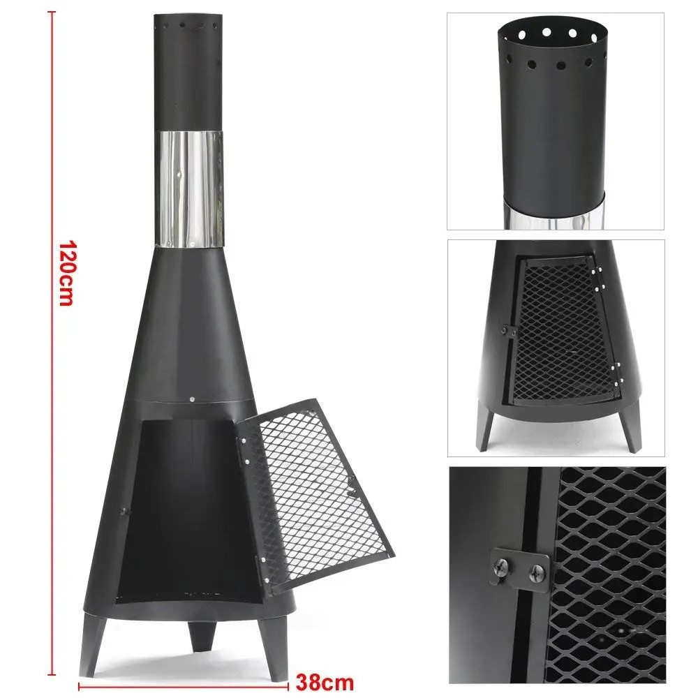 BSCI Garden Heater Outdoor Mesh Steel Chiminea Fireplace