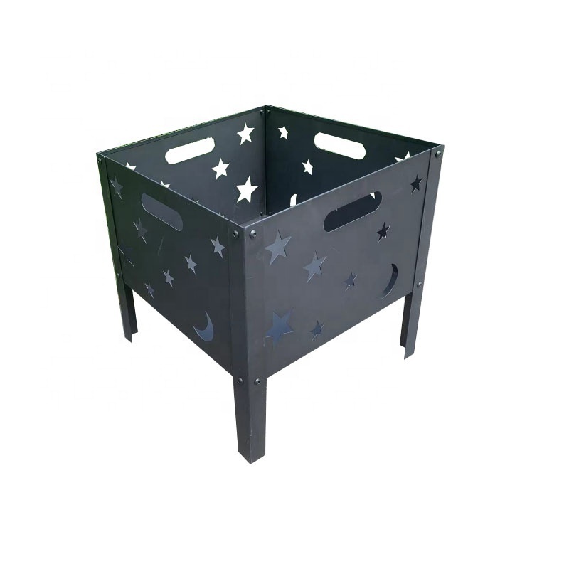 Outdoor Metal Brazier Light And Easy To Carry And Assemble Heating Stove Burning Fire Pit