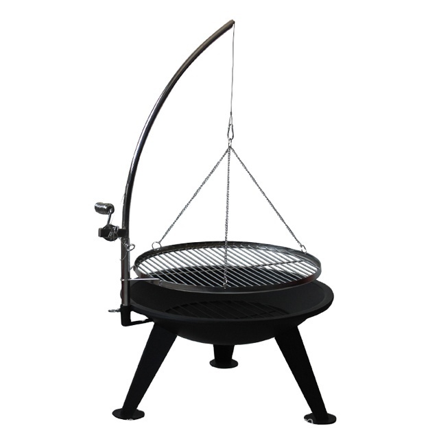 Patio Charcoal Tripod Hanging BBQ Grill Fire Pit