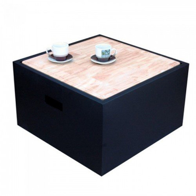 Square Patio Firepit Box Fire Table with BBQ Grill