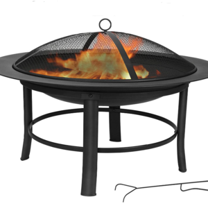 28 Inch Outside Large Bonfire Wood Burning  Patio Backyard Charcoal Fire Pit