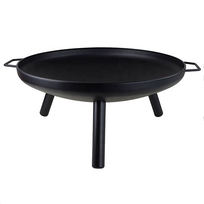 24inch Simple Black Tripod Fire Bowl Garden Fireplace