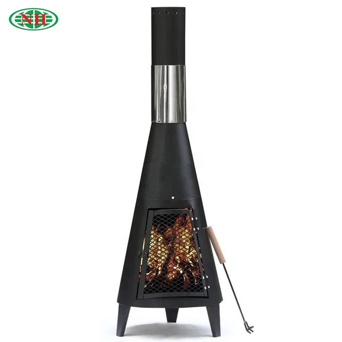 BSCI Garden Heater Outdoor Mesh Steel Chiminea Fireplace