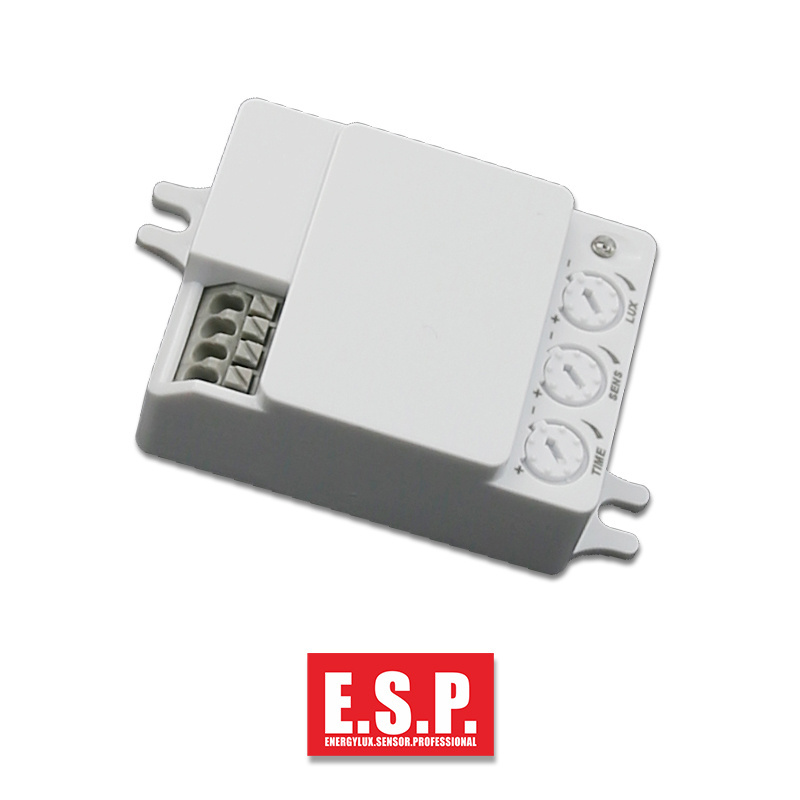 ES-M09C  Mini Ultra Slim 22mm Height 360 degree 5.8G HZ Ceiling Mounted Microwave Sensor Switch