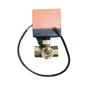 12V DC 24V DC 110V 220V AC+-15% 50-60HZ CR02 electric actuator  Motorized 3 Way Brass Ball Valve 1/2"-1 1/4"