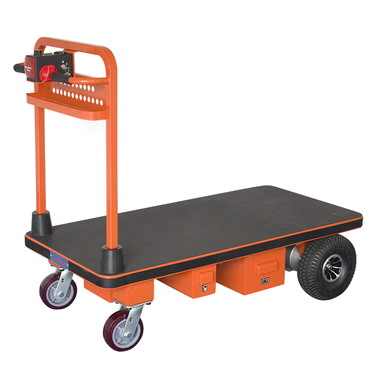 Portable Electric Hand Cart with Four-Wheel Trolley General Purpose and Platform Truck for Effortless Transportation