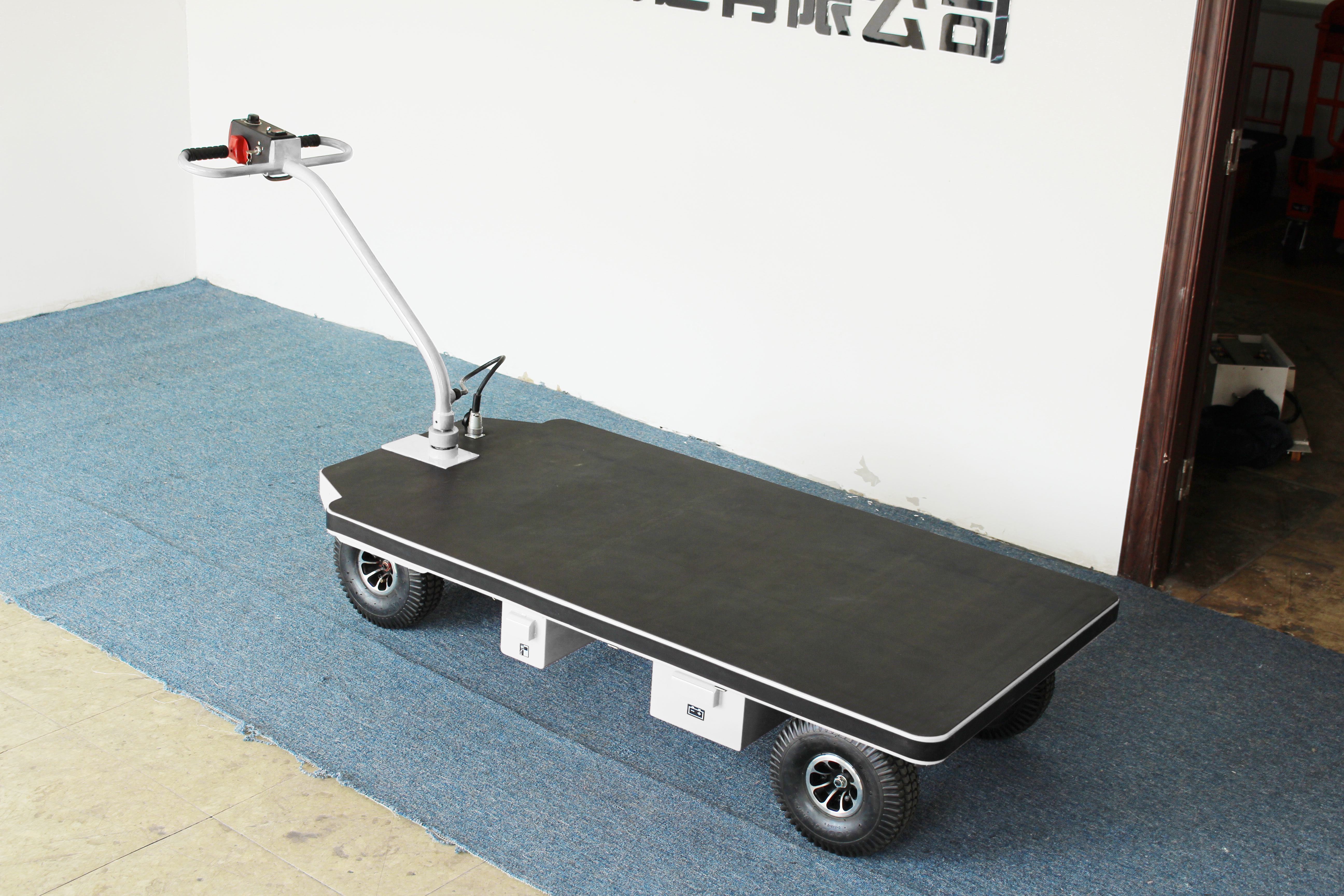 Heavy Duty Electric Power Platform Cart 4-Wheel Hand Trucks & Trolleys 500kg Load Capacity OEM & ODM Supported