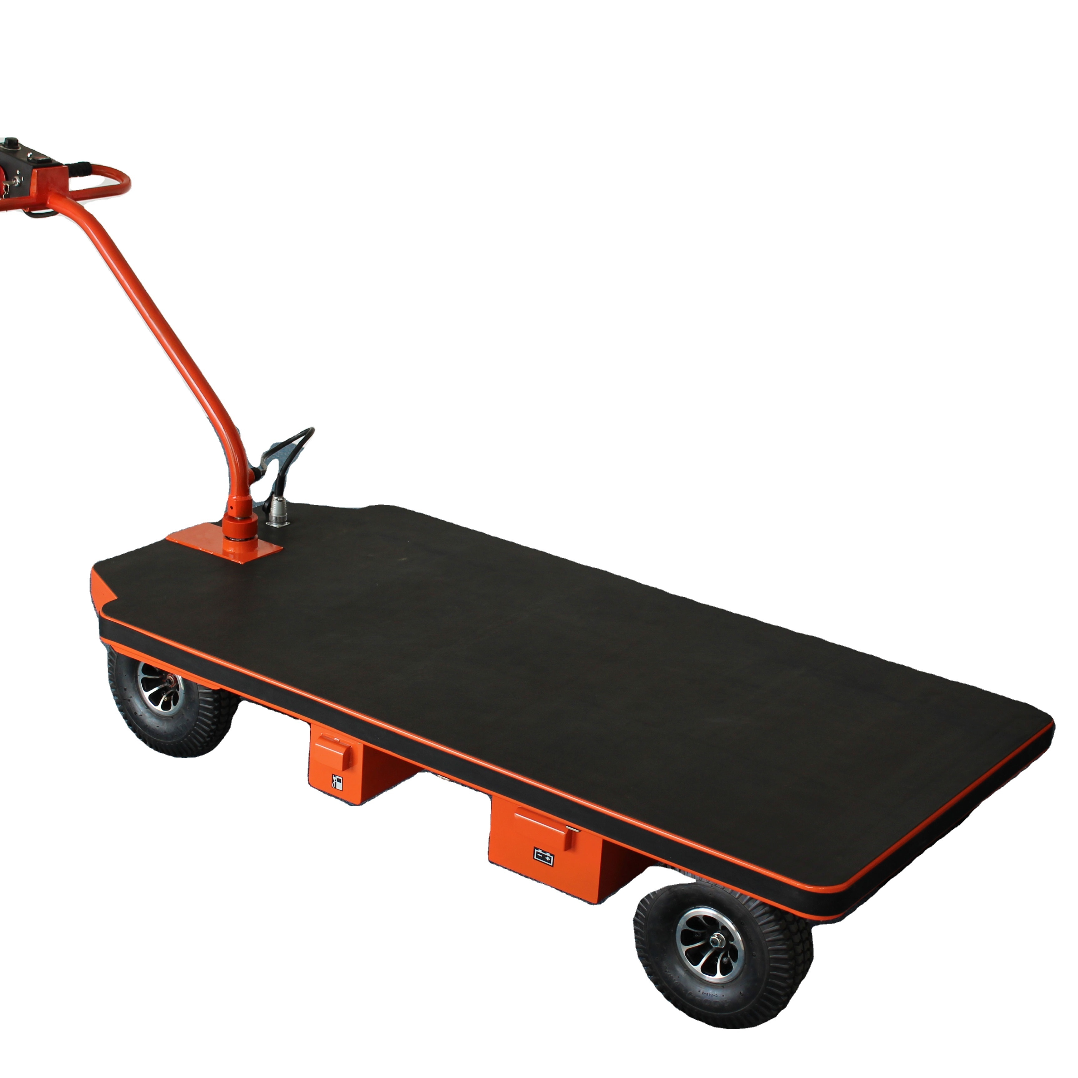 Heavy Duty Electric Power Platform Cart 4-Wheel Hand Trucks & Trolleys 500kg Load Capacity OEM & ODM Supported