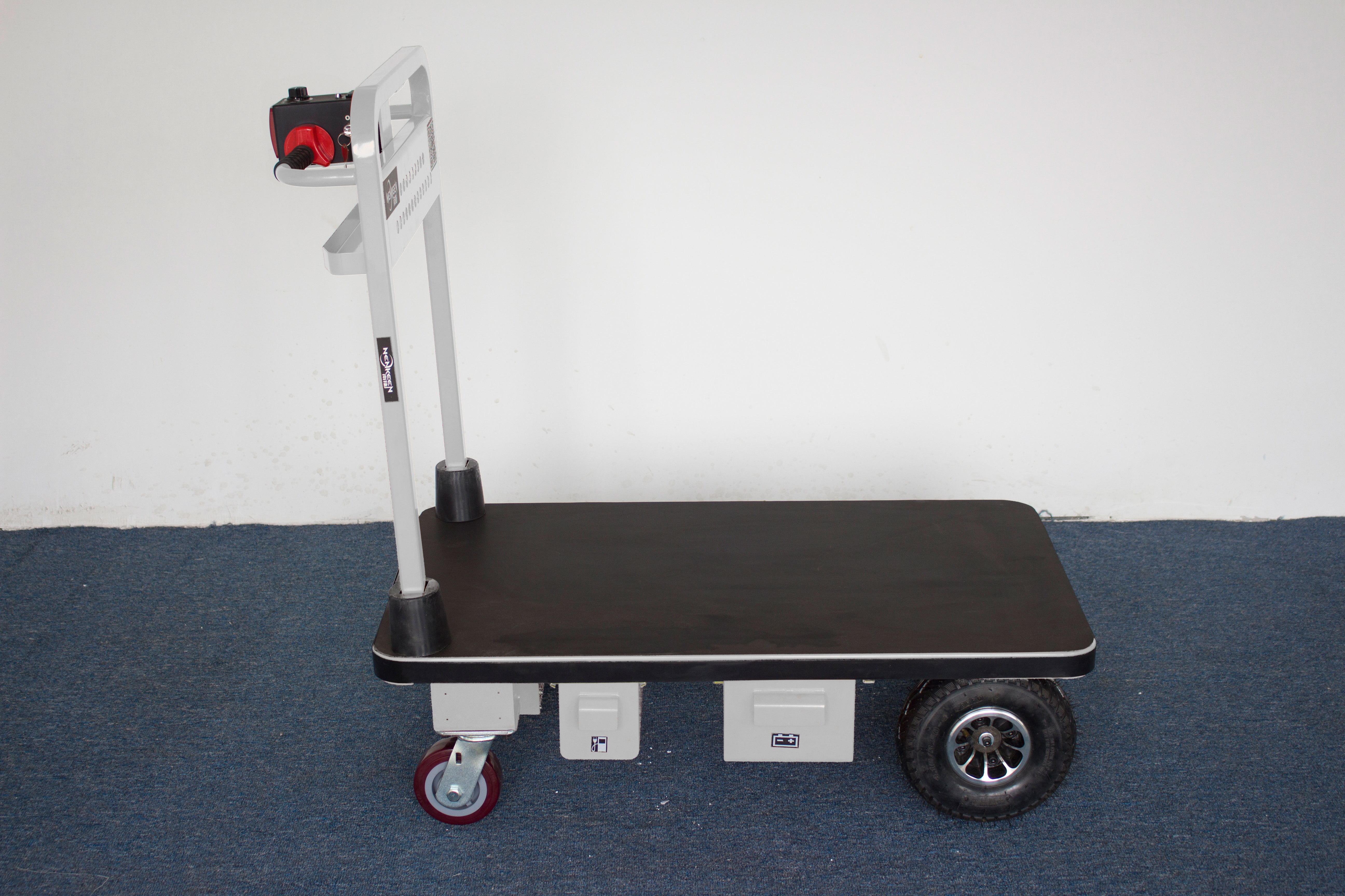 NK102 electric hand cart Electric Four Wheel Trolley warehouse platform hand cart electric flatbed truck battery hand trolley