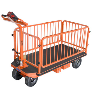 2024 Heavy-Duty Steel Motorized Platform Hand Cart & Trolley for Truck Transportation for Tool Wheelbarrow Industry Equipment