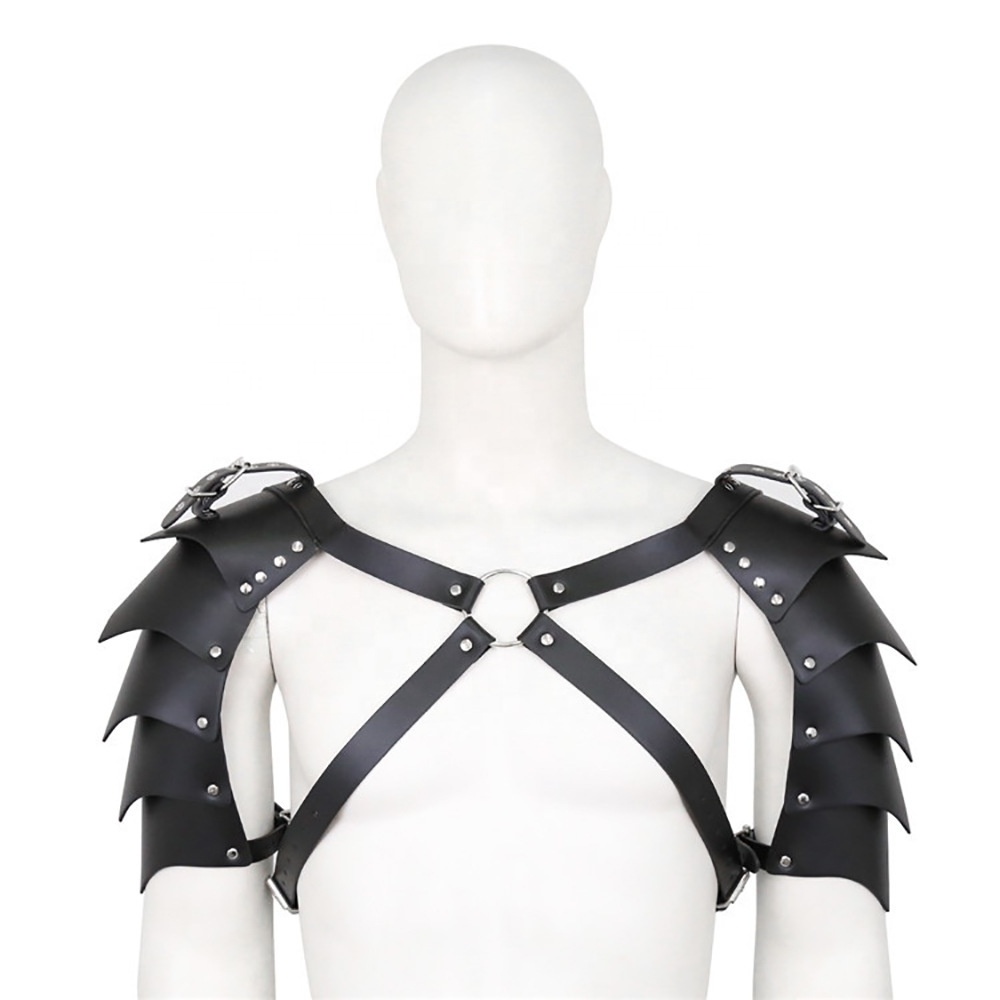 Wholesale new fashion sexy black bondage chastity belts rave costumes PU leather body harness belt for man