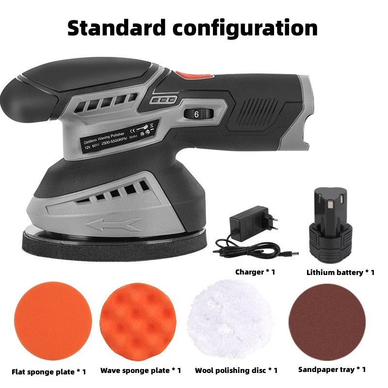 Handheld eccentric polishing machine Lithium electric eccentric polishing and waxing machine wall sander dual action polisher