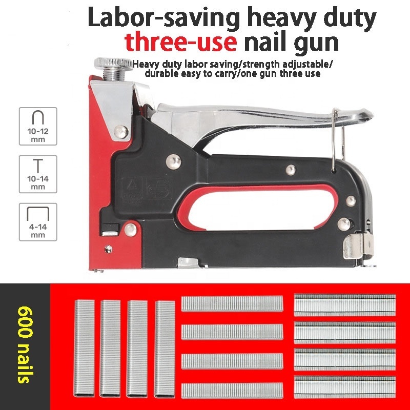 NEOBRISKEN Portable heavy duty nail gun three use adjustable gun nail U-T manual nail shooter