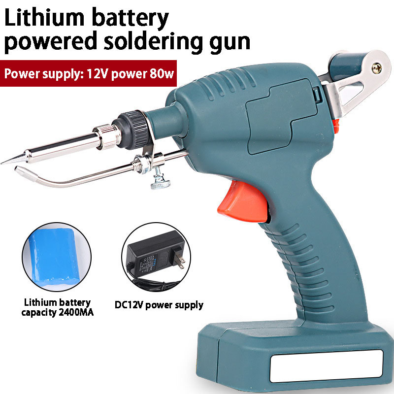 Rechargeable soldering iron 12V lithium battery soldering gun low voltage radio soldering iron welding set